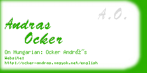 andras ocker business card